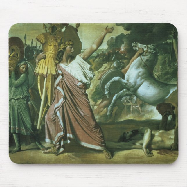 Tapis De Souris Romulus, conquérant d'Acron, prenant son butin à t (Devant)