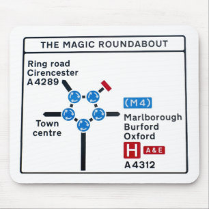 Tapis De Souris Rond point magique Mousepad