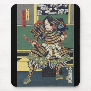 Tapis De Souris ronin knight japonais ukiyo-e samurai guerrier