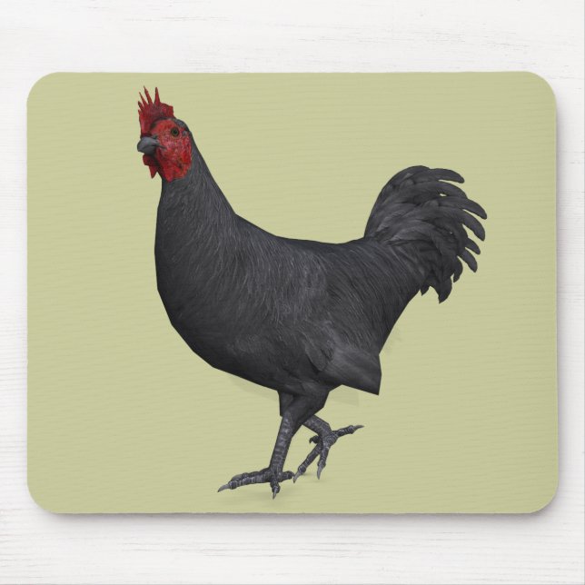 Tapis De Souris Rooster noir (Devant)