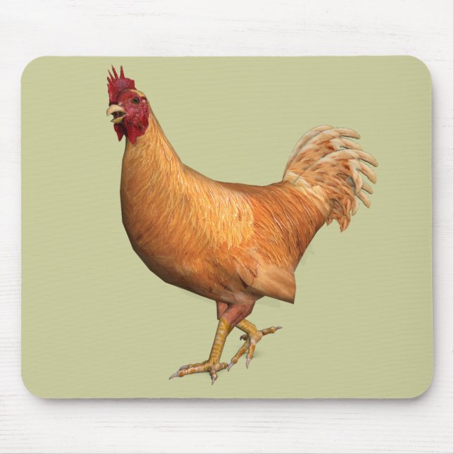Tapis De Souris Rooster orange coloré (Devant)