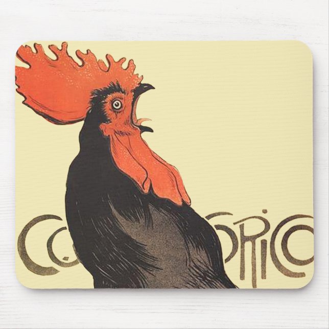 Tapis De Souris Rooster Steinlen Cocorico (Devant)