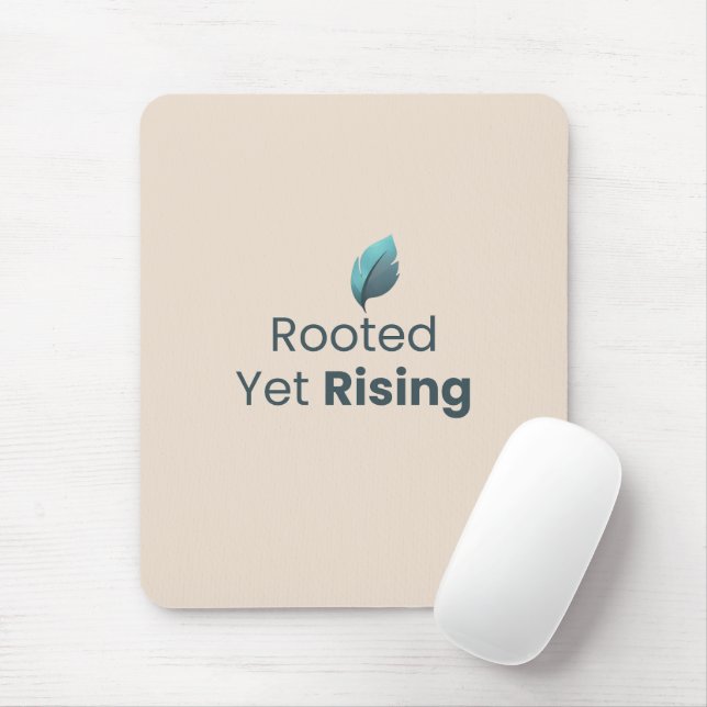 Tapis De Souris Rooted Yet Rising Minimal Motivational Mouse Pad (Avec souris)
