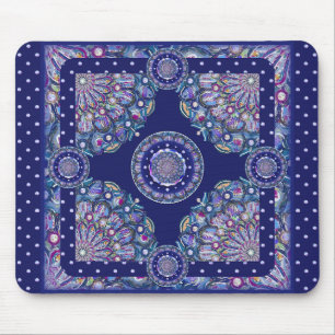 Tapis De Souris Rosace bleue