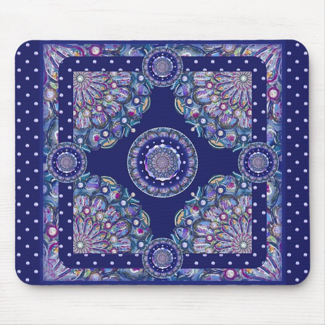 Tapis De Souris Rosace bleue (Devant)