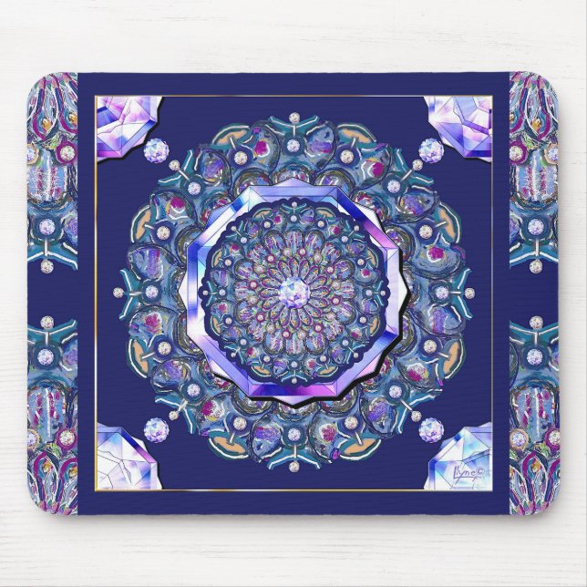 Tapis De Souris Rosace bleue (Devant)