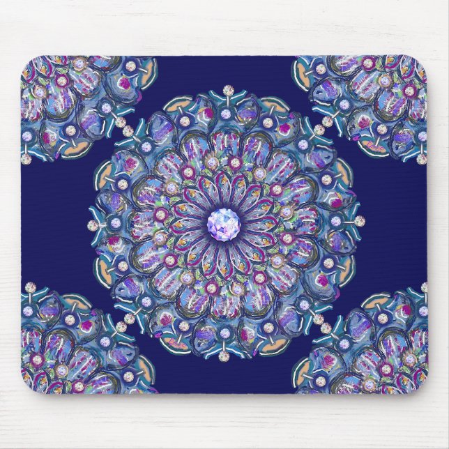 Tapis De Souris Rosace bleue (Devant)