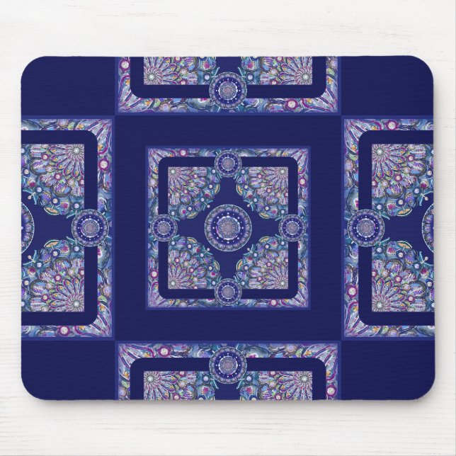 Tapis De Souris Rosace bleue (Devant)