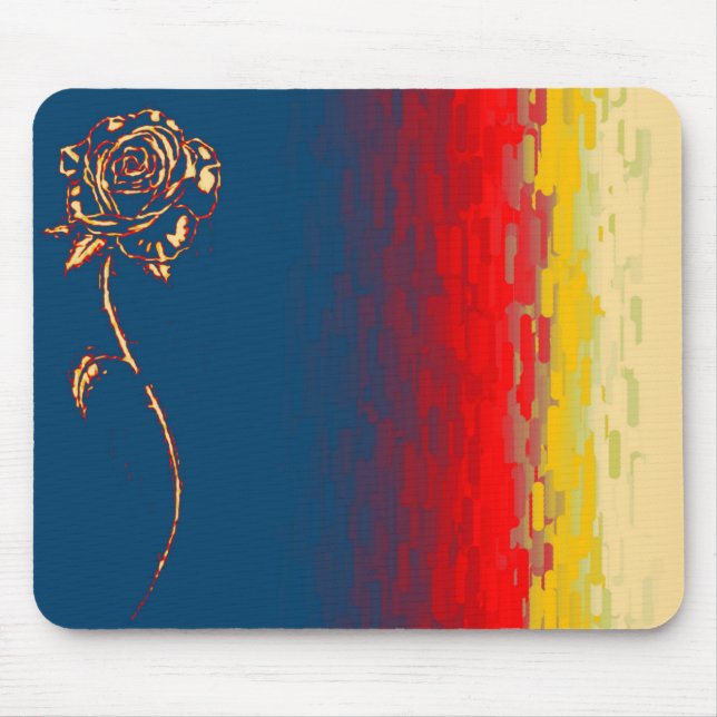 Tapis De Souris Rose Abstrait Mousepad (Devant)