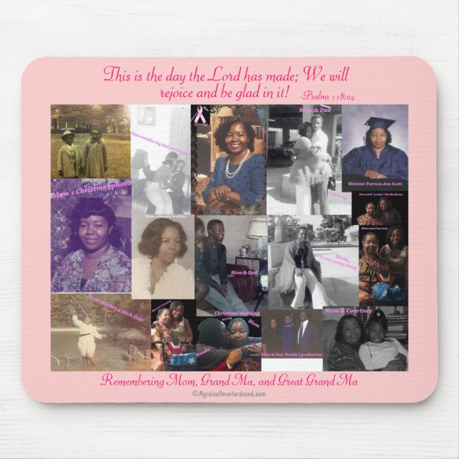 Tapis de souris rose Agrainofmustardseed.com de Pa (Devant)