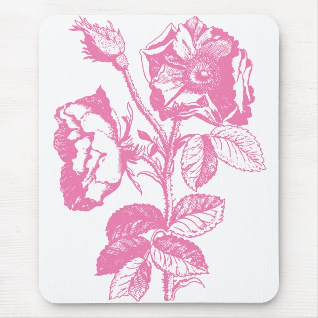 Tapis De Souris Rose antique rose (Devant)