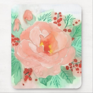 Tapis De Souris Rose aquarelle française