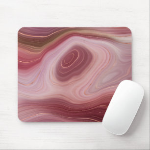 Tapis De Souris Rose Argile et Agate de soie Mousepad