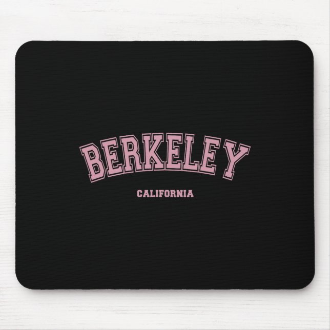 Tapis De Souris Rose Berkeley Californie Ca Style Université Sur B (Devant)