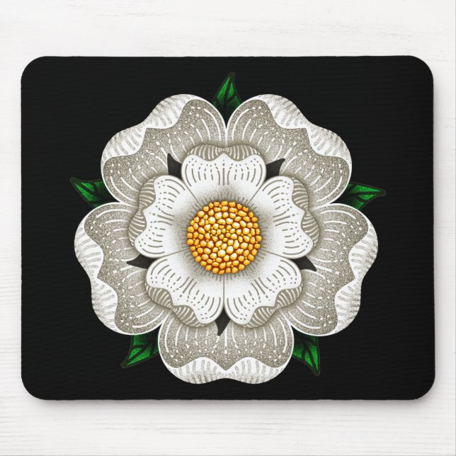 Tapis De Souris Rose blanc de York (Devant)