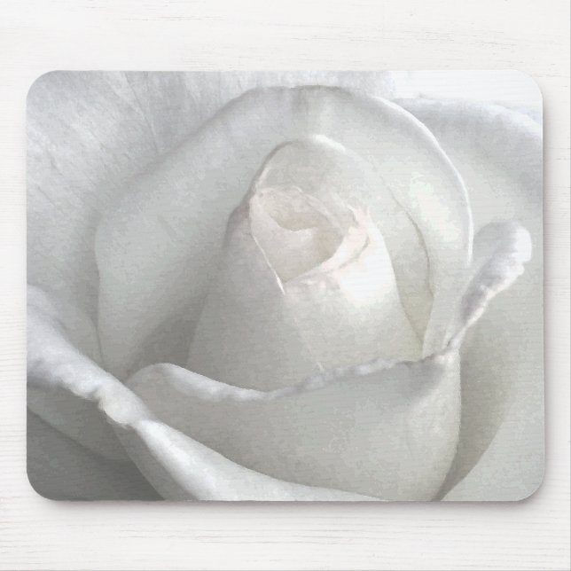 Tapis De Souris Rose blanche (Devant)