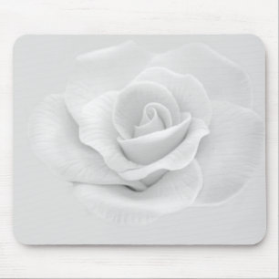 Tapis De Souris Rose blanche