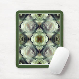 Tapis De Souris Rose blanche Art Abstrait floral