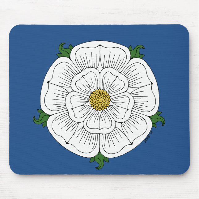 Tapis De Souris Rose blanche de York (Devant)