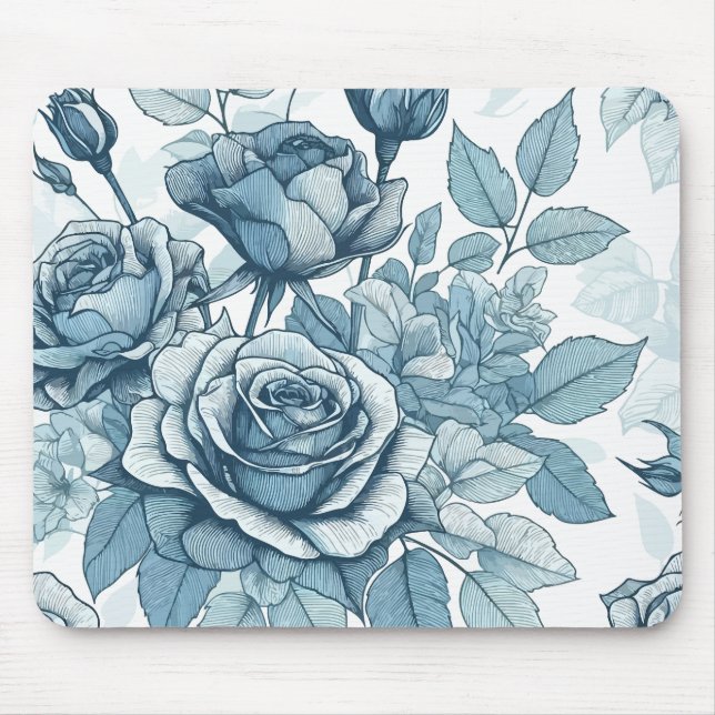 Tapis De Souris Rose bleu (Devant)