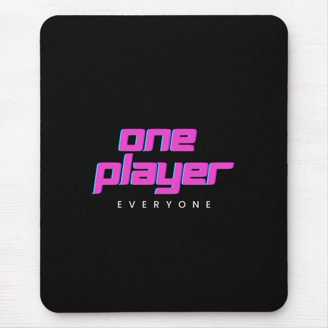Tapis de souris Rose & Bleu One Player (Devant)
