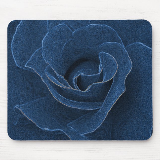 Tapis De Souris Rose bleu velours (Devant)