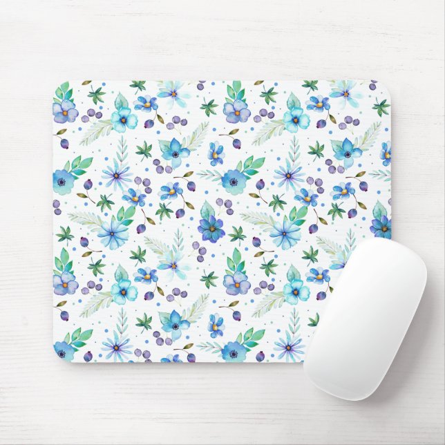 Tapis De Souris Rose bleue (Avec souris)