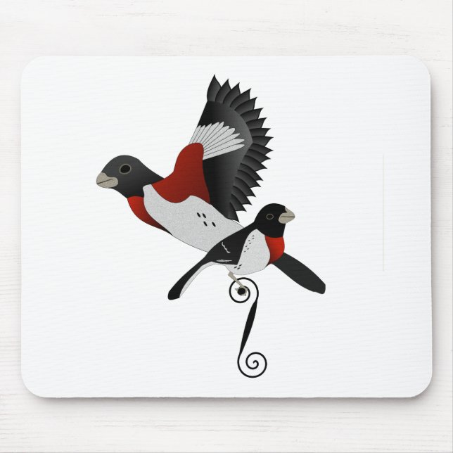 Tapis De Souris Rose Breasted Grosbeak (Devant)