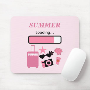 Tapis de souris rose chargement d'été
