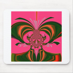 Tapis De Souris Rose Chaud Rouge Or Vert