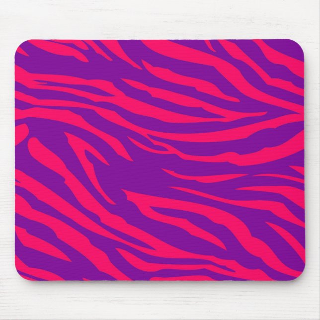 Tapis De Souris Rose chaud violet Zèbre Imprimer Mousepad personna (Devant)