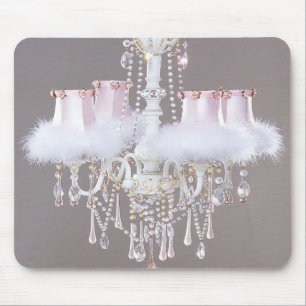 Tapis de souris rose chic minable de lustre