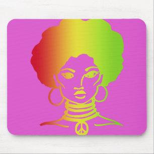 TAPIS DE SOURIS ROSE D'AFROLICOUS