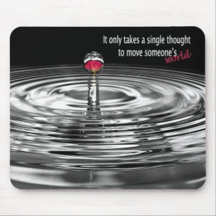 Tapis De Souris rose dans la goutte d'eau