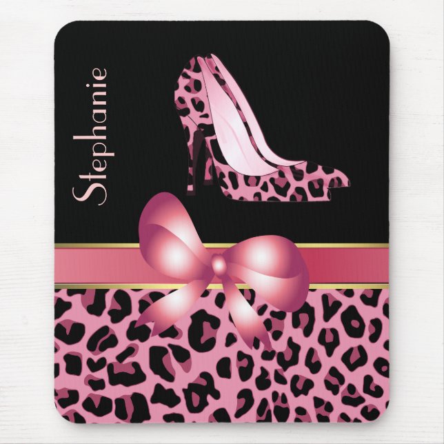 Tapis de souris rose de coutume de stylets de (Devant)