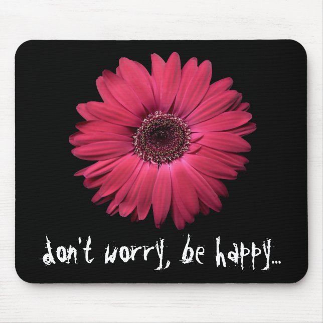 TAPIS DE SOURIS ROSE de Gerbera d'AMOUR (Devant)
