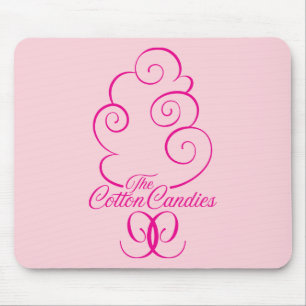 Tapis De Souris Rose de logo de cc sur le rose
