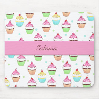 Tapis de souris rose de petits gâteaux