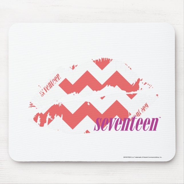 Tapis De Souris Rose de zigzag (Devant)