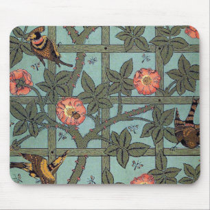Tapis De Souris Rose d'Escalades & Petit Oiseau, William Morris