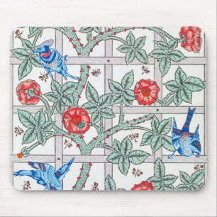Tapis De Souris Rose d'Escalades & Petit Oiseau, William Morris