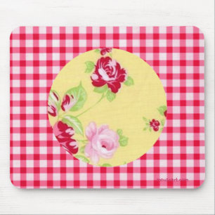 Tapis De Souris Rose En vichy Mousepad