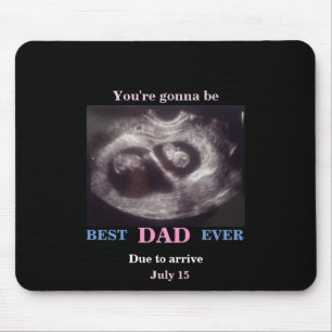 Tapis De Souris Rose et Bleu sur Black Ultrasound Twins Mousepad