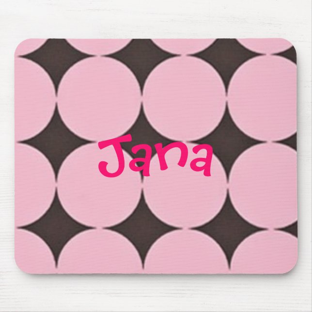 Tapis de souris rose et Brown customisé (Devant)