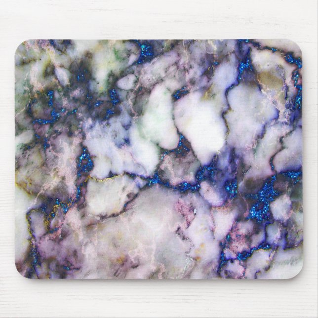 Tapis De Souris Rose Et Marbre blanc (Devant)