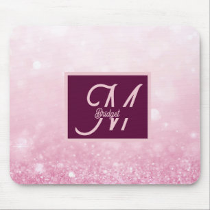 Tapis De Souris Rose Féminin Pailleté Abstrait dégradé