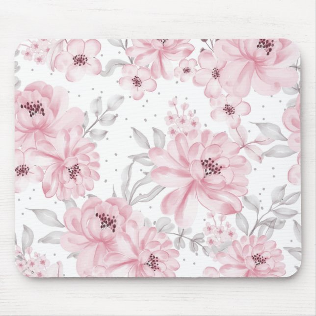 Tapis De Souris Rose flower pattern (Devant)