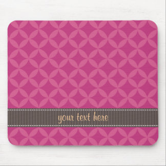 Tapis De Souris Rose géométrique personnalisé de diamants flambé