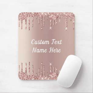 Tapis De Souris Rose Gold Blush Parties scintillant Drivers Pad So