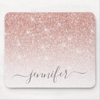 Tapis De Souris Rose Gold Blush Parties scintillant rose Étincelle
